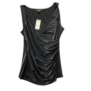 Vintage Women's Black Snake Boho Coachella Top Shirt Express M